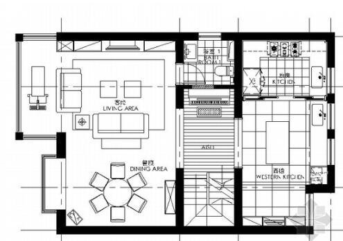 [上海]精品温馨现代风格三层别墅装修室内设计施工图（含...-1