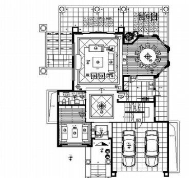 [南京]温馨简约二层小别墅装修设计CAD施工图（含物料明...-1