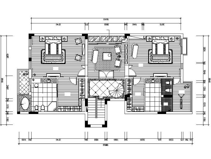 [深圳]超豪华简欧4层别墅室内设计施工图（含效果图）-1