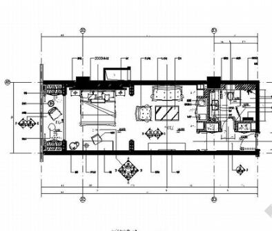 [原创]豪华欧式酒店型公寓样板间装修设计CAD施工图（含...-1