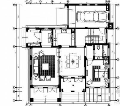 [江苏]高档欧式古典风格两层别墅样板房室内装修施工图...-1