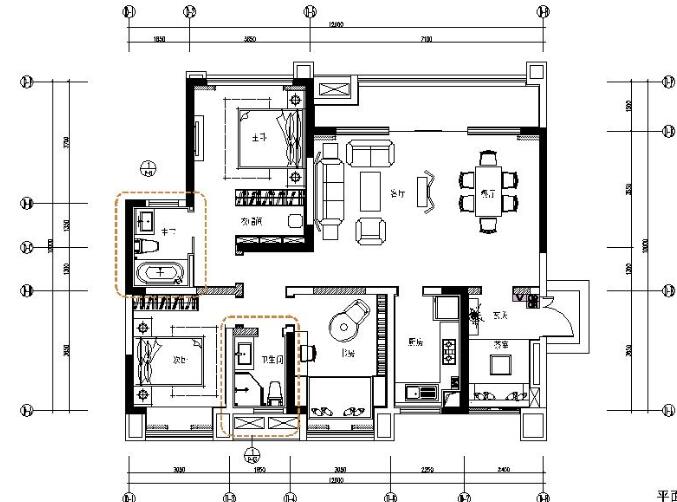 [重庆]色彩明亮温馨简约住宅室内设计施工图（含效果图）-1