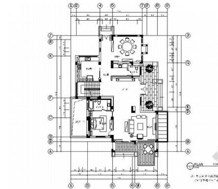 [江苏]某现代中式双层别墅室内装修施工图（含效果）-1