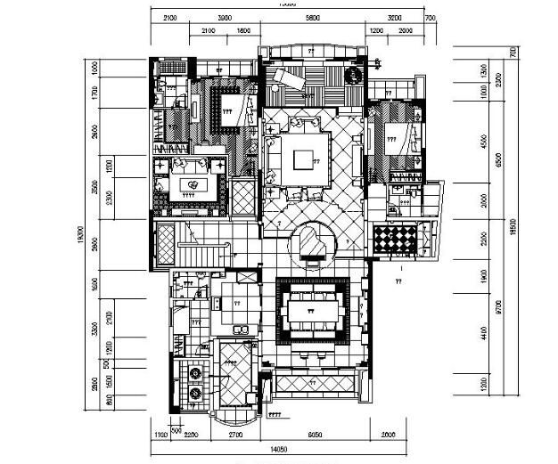 [北京]高档小区精品奢华复式住宅室内施工图-1