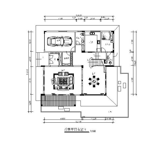 [广州]时尚酷炫3层别墅室内设计施工图（含实景图）-1