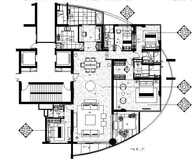 [珠海]现代简约时尚大气样板房室内设计施工图（含效果图...-1