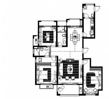 [江苏]精致品质欧式公寓样板间施工图（含效果图）-1