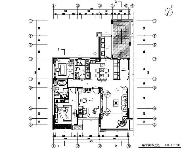 [盘锦]简约欧式浪漫住宅设计施工图（含实景图）-1