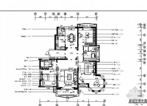 [天津]大型地产设计院设计欧式精装样板房施工图（含两户...-1