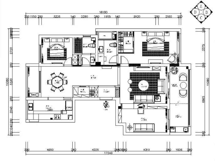 [绍兴]新作！新中式样板间设计施工图（含实景图）-1