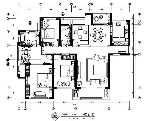 [长沙]欧式低调奢华四居室设计施工图（含效果图）-1