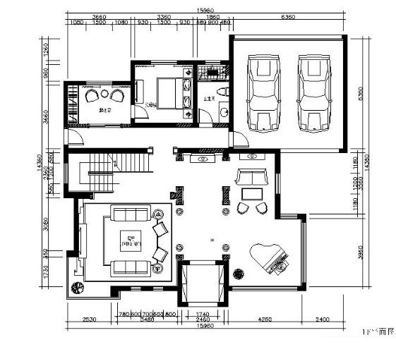 [苏州]新中式温馨别墅设计施工图（含效果图）-1