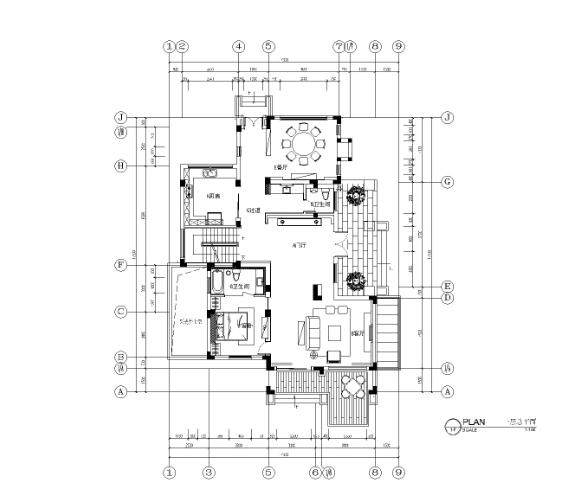 全套别墅样板房室内装饰施工图（含效果图）-1