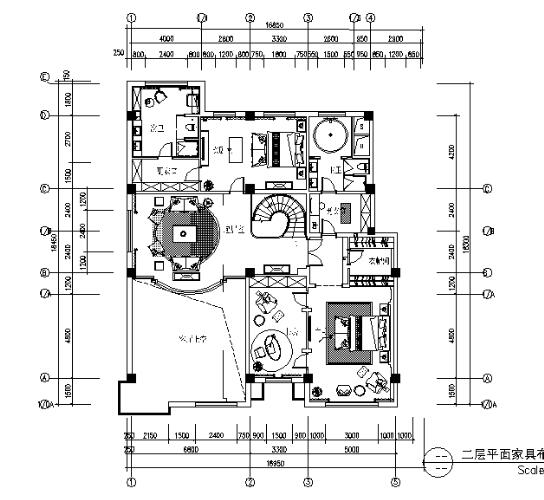 全套欧式古典豪宅设计CAD施工图（含效果图）-1