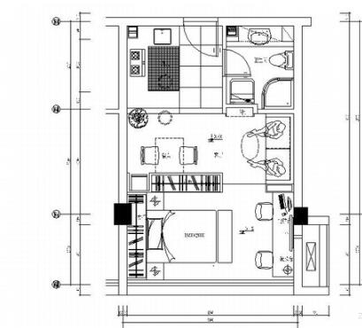 [苏州]某住宅区单身公寓室内装修施工图-1