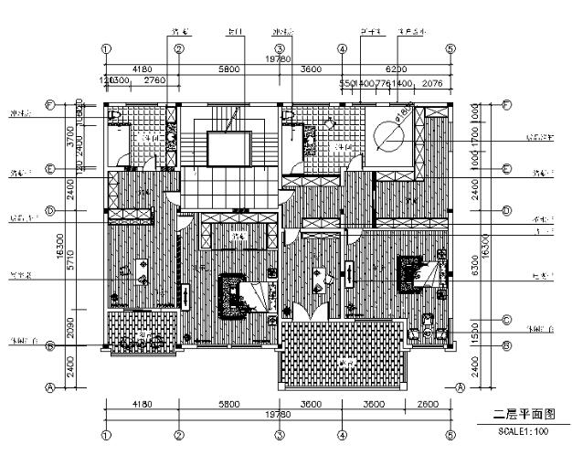 欧式风格别墅设计CAD施工图（含效果图）-1
