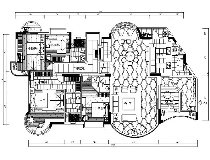 [陕西]西安某现代风格别墅设计CAD施工图（含效果图）-1