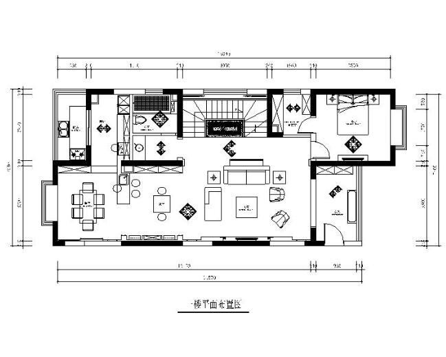[山西]美式风格跃层公寓设计CAD施工图（含效果图）-1