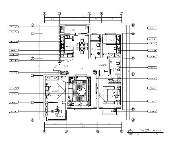 现代风格样板住宅设计CAD施工图（含效果图）-1