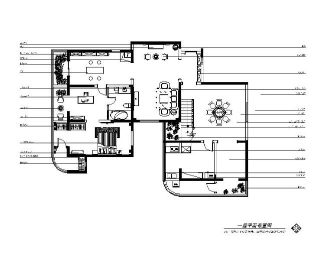 现代简约唯美样板间设计CAD施工图（含效果图）-1