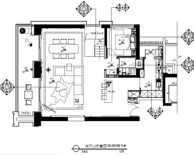 [广东]现代奢华风格样板房CAD施工图（含效果图）-1