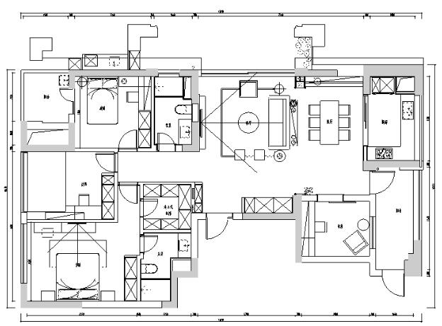 [浙江]锦和苑现代风格住宅装修设计施工图（附效果图）-1