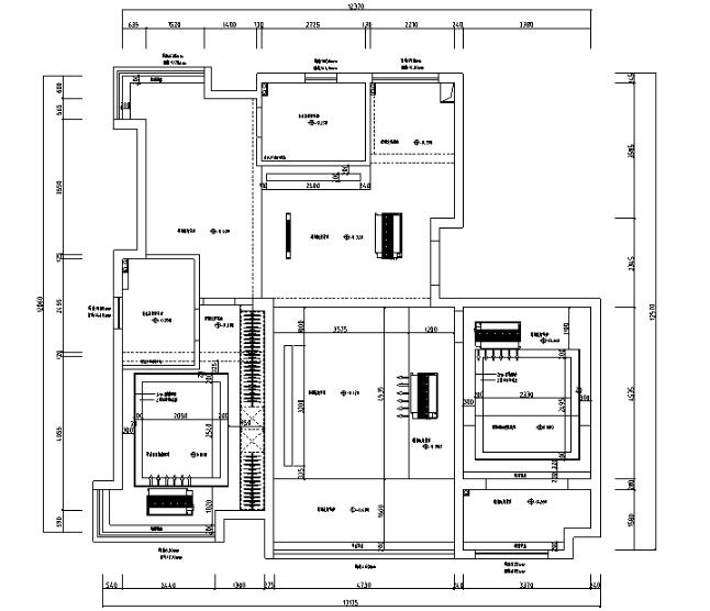 [江苏]简洁黑白灰空间样板房设计施工图（附效果图）-1