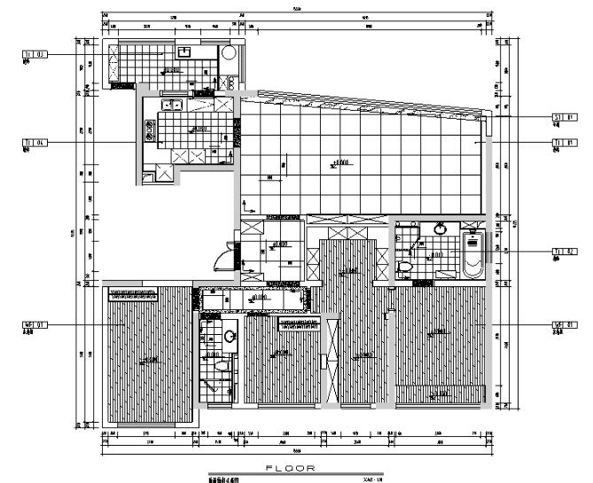 现代高层湖景房住宅装修设计施工图（附效果图）-1