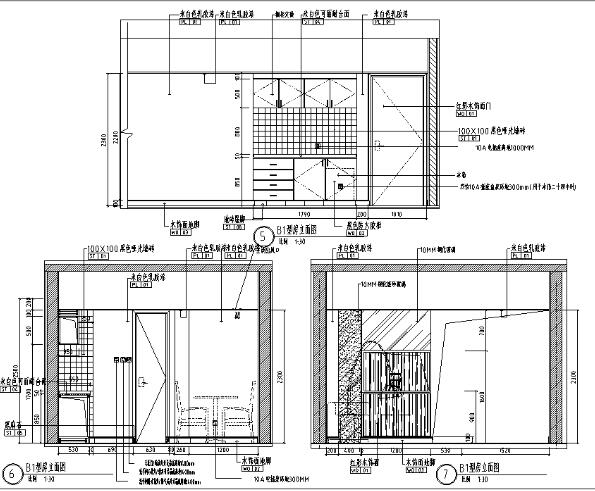 上海礼顿国际公寓B1及B2-1型样板间室内设计施工图-1
