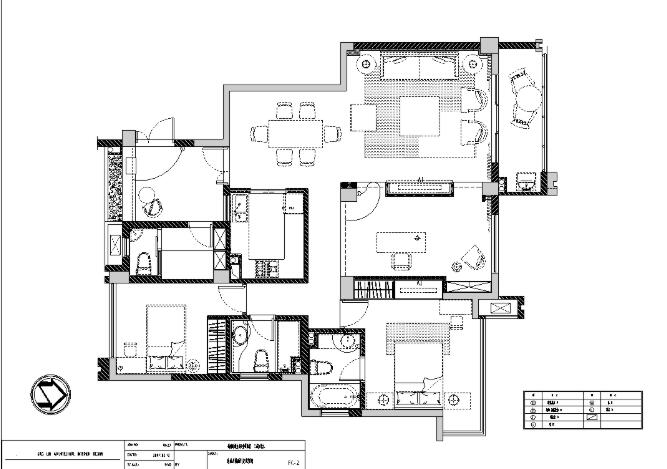 福州海润金山B型样板房室内设计施工图-1