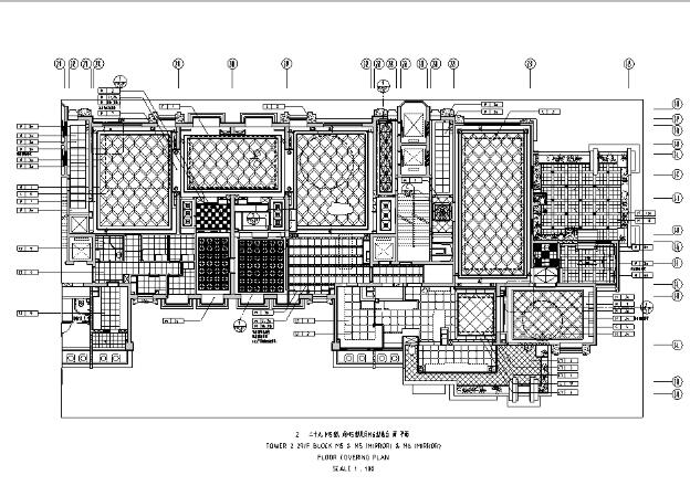 北京棕榈泉2号楼复式单元样板房室内设计施工图-1