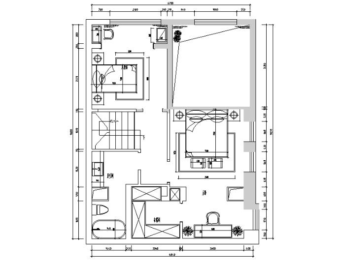 [内蒙古]加州风样板间设计施工图（附效果图）-1