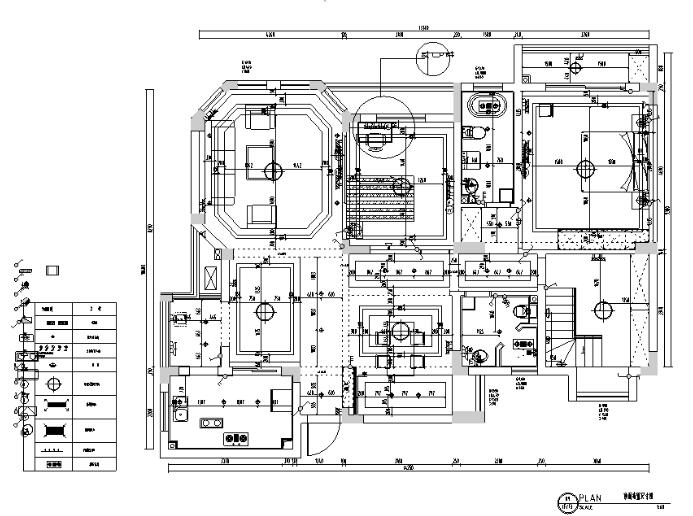 嘉宝花园美式复式样板房设计施工图（附效果图）-1
