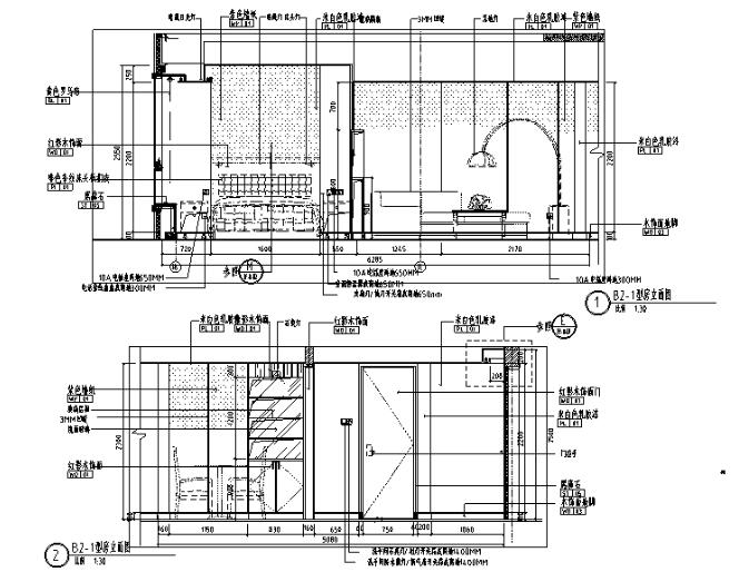 [上海]邱德光礼顿国际公寓B1B2型样板间施工图-1