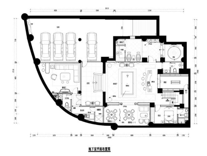 欧式大洋鹭洲别墅家装设计施工图及效果图-1