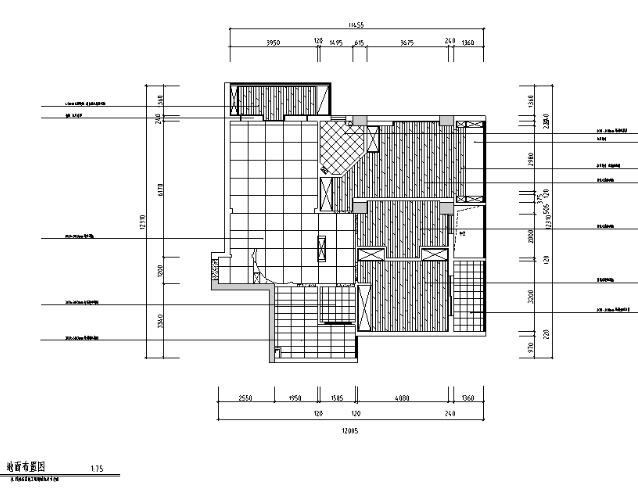 [福建]都市后花园现代中式三居室设计施工图（附效果图）-1