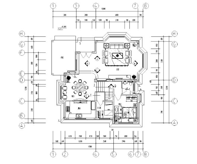 [上海]某别墅装修全套室内设计施工图-1