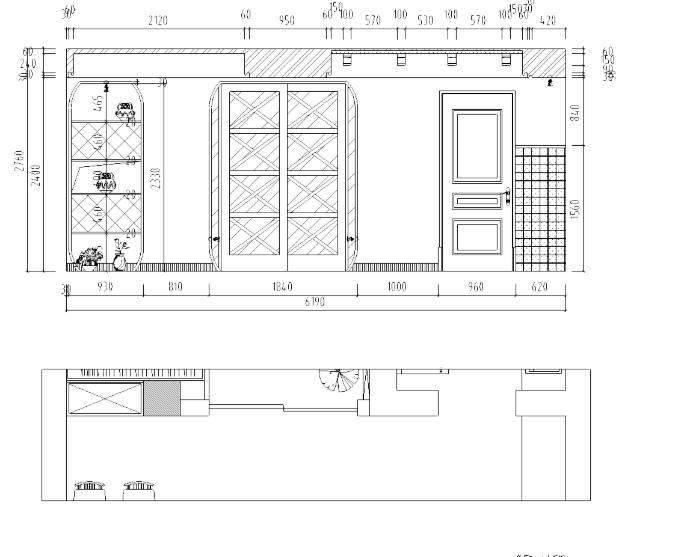 某东南亚风格住宅室内装修施工图（含效果图）-1