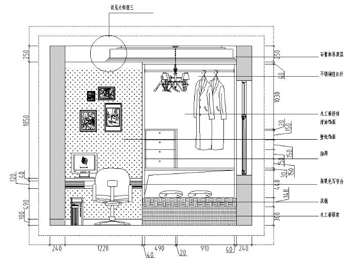 [广东]流金岁月欧式风格室内装修施工图（含效果图）-1