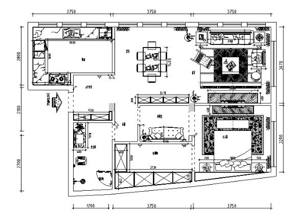 [重庆]灰色调后现代风格自建房三居室住宅设计施工图（附...-1