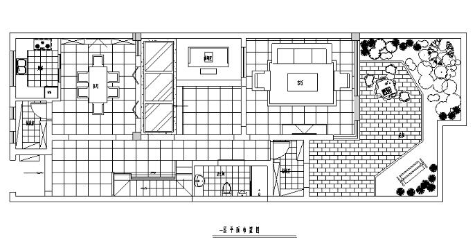 [江苏]现代风格400平米联体别墅设计施工图（附效果图）-1