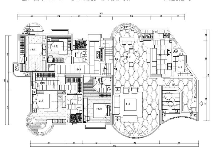 [陕西]西安怡宝花园别墅室内设计施工图及效果图-1