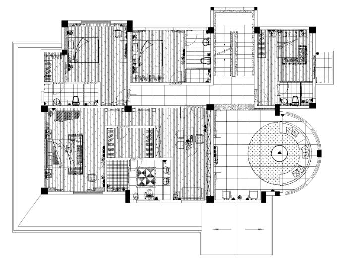 [福建]某高档豪华三层别墅室内设计施工图-1