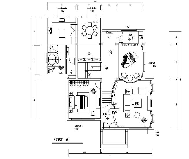 美式古典风格500平米独栋别墅设计施工图（附效果图）-1