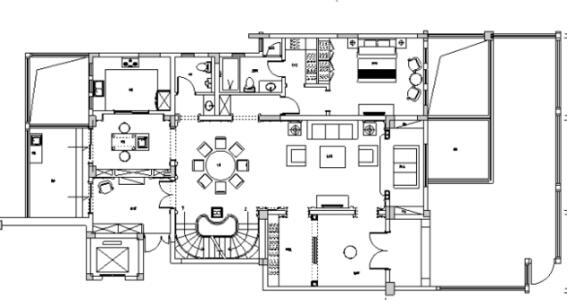[江苏]美式新古典500平米跃层公寓设计施工图（附效果图...-1
