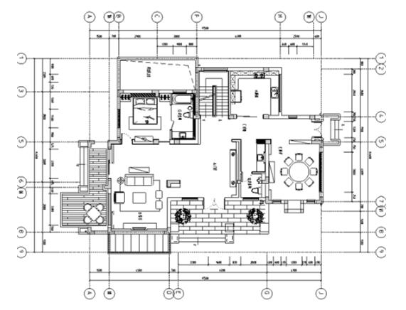 [江苏]湖玺两层别墅样板房室内装饰施工图及效果图-1