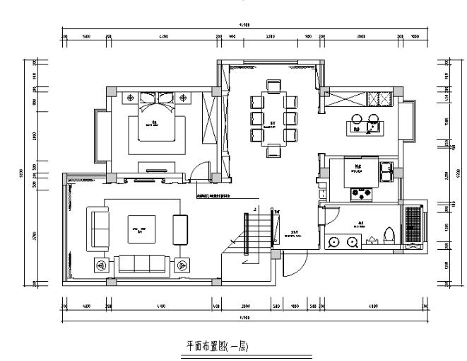 [江苏]新古典风格260平米联体别墅设计施工图（附效果图...-1