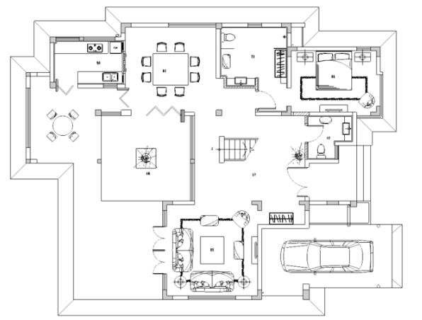 [广东]某摩洛哥风格住宅装修施工图-1