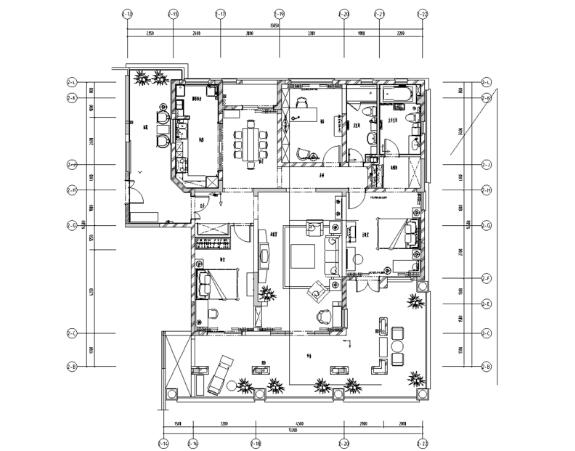 [广东]深圳都市花园七期C-1样板房施工图-1