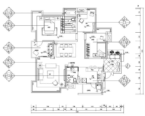 [四川]重庆春风城市心筑样板房施工图-1